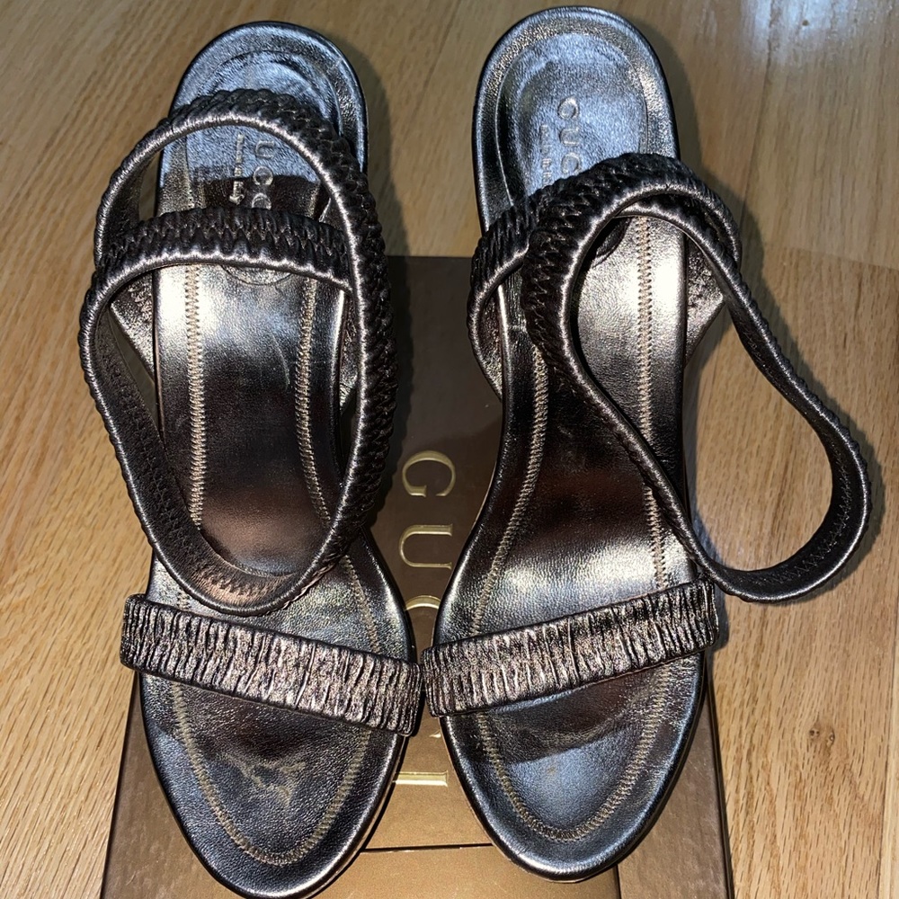 Gucci shoes with cork heel - used once.